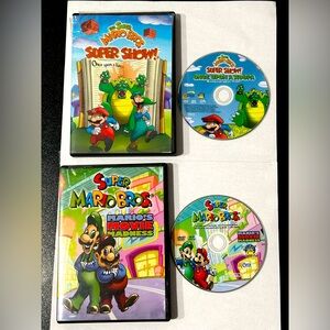 Lot of 2 DVDs Nintendo Super Mario Bros Mario's Movie Madness & Super Show Kids